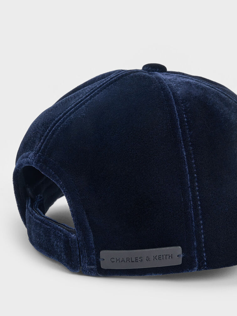 Velvet Cap, Dark Blue, hi-res