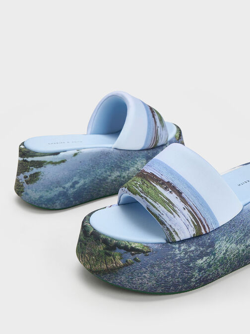 Constance Printed Flatform Sandals, , hi-res