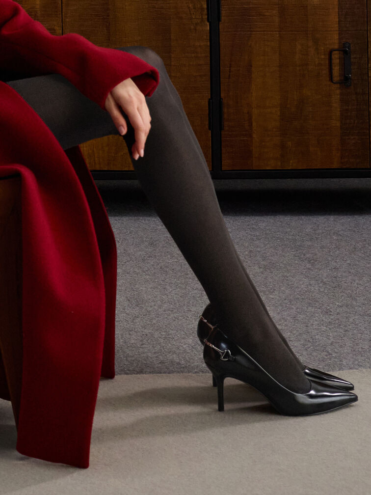 Erinna Metallic-Accent Pointed-Toe Pumps, Black Boxed, hi-res