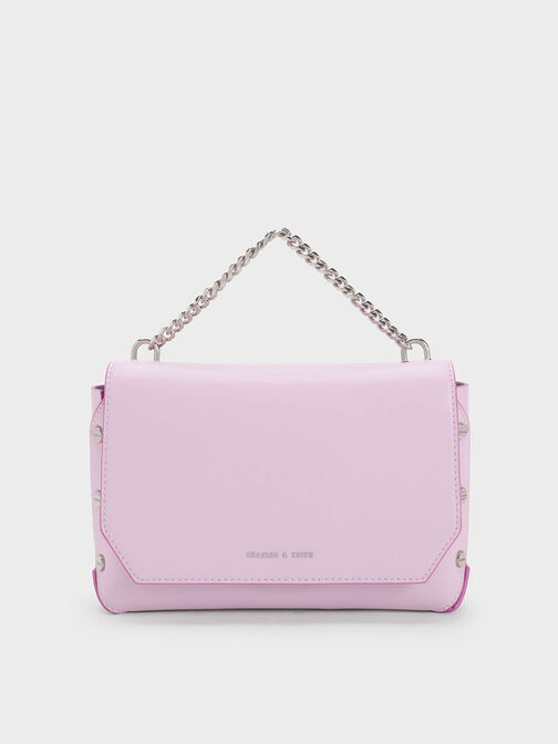 Metallic Accent Front Flap Bag, , hi-res