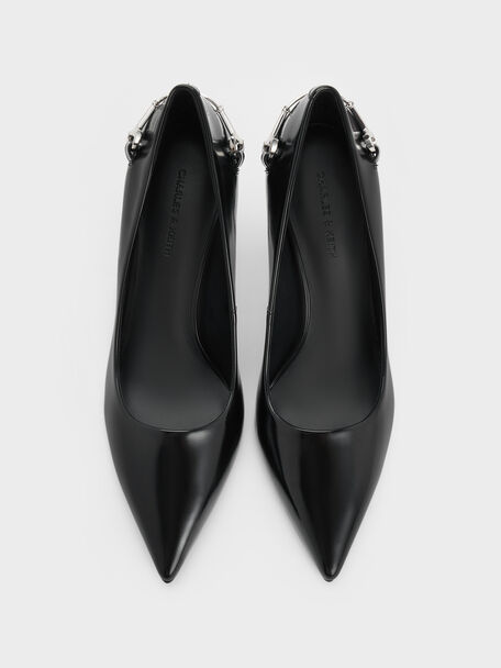 Erinna Metallic-Accent Pointed-Toe Pumps, Black Boxed, hi-res