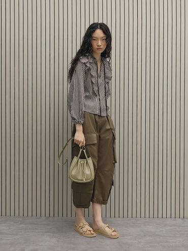 Lyla Tubular Bucket Bag, Pale Olive, hi-res