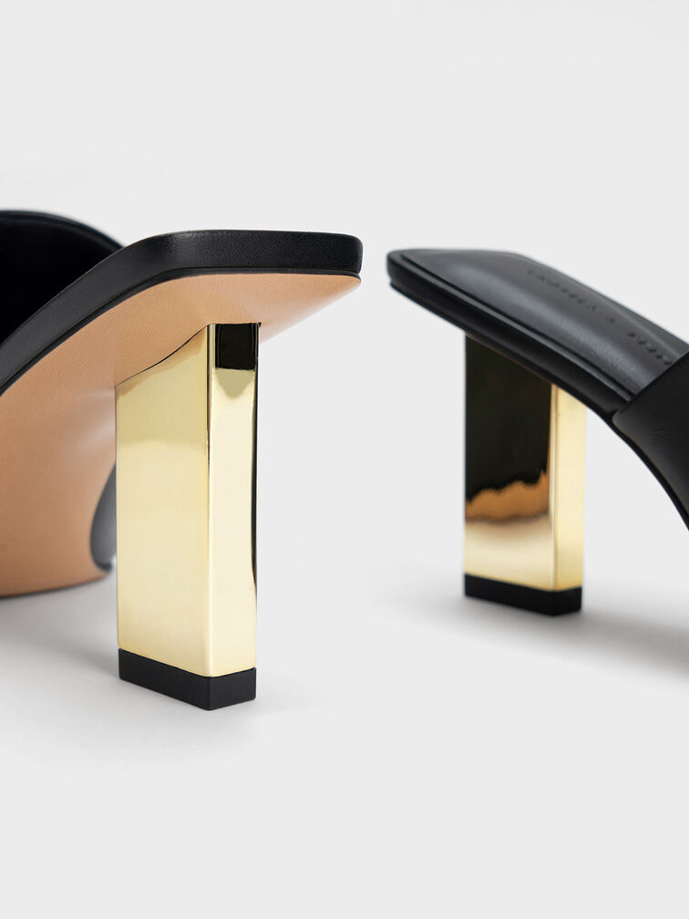 Metallic Blade Heel Mules, , hi-res