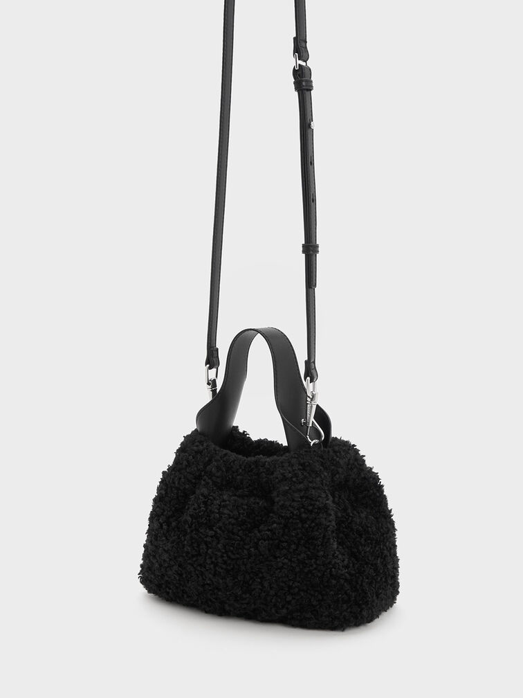 Ally Furry Slouchy Bag, , hi-res