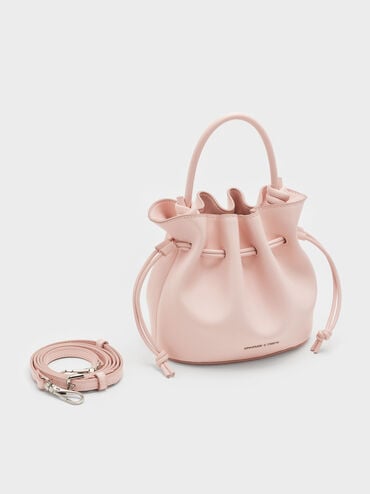Sammie Drawstring Bucket Bag, Soft Pink, hi-res