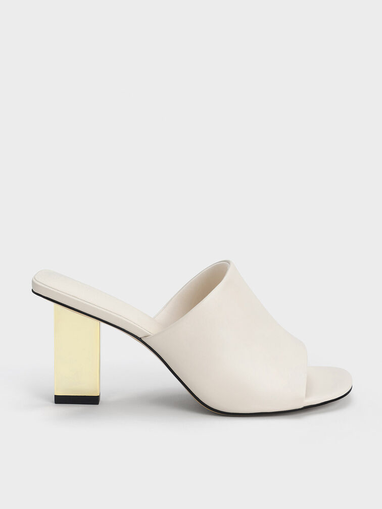 Metallic Blade Heel Mules, , hi-res