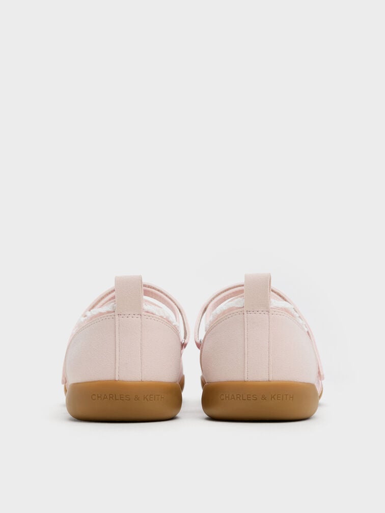 Louise Lace-Trim Mary Jane Sneakers, Light Pink, hi-res