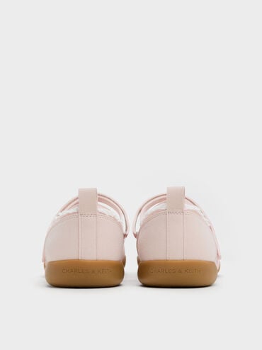 Louise Lace-Trim Mary Jane Sneakers, Light Pink, hi-res