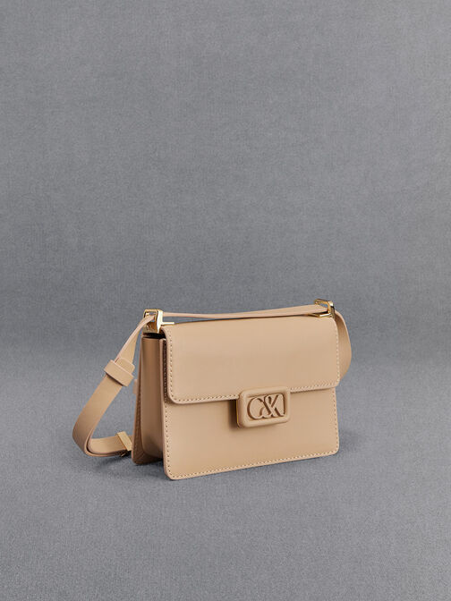 Leather Boxy Bag, , hi-res