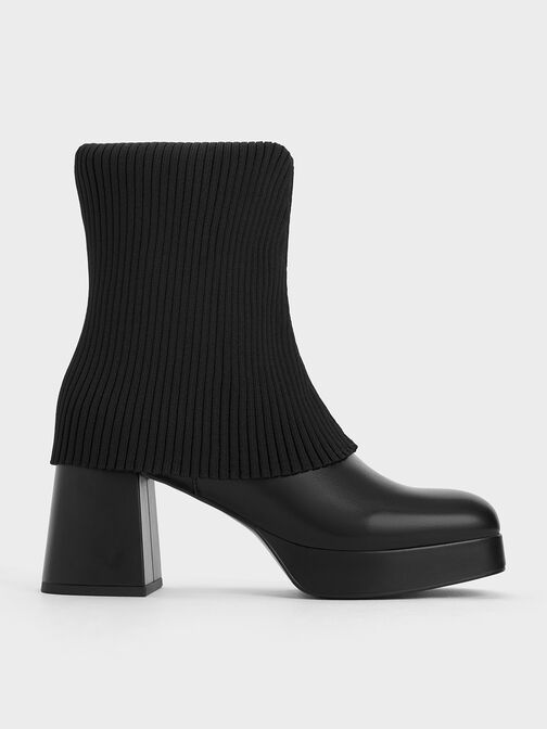 Evie Knitted-Sock Ankle Boots, , hi-res