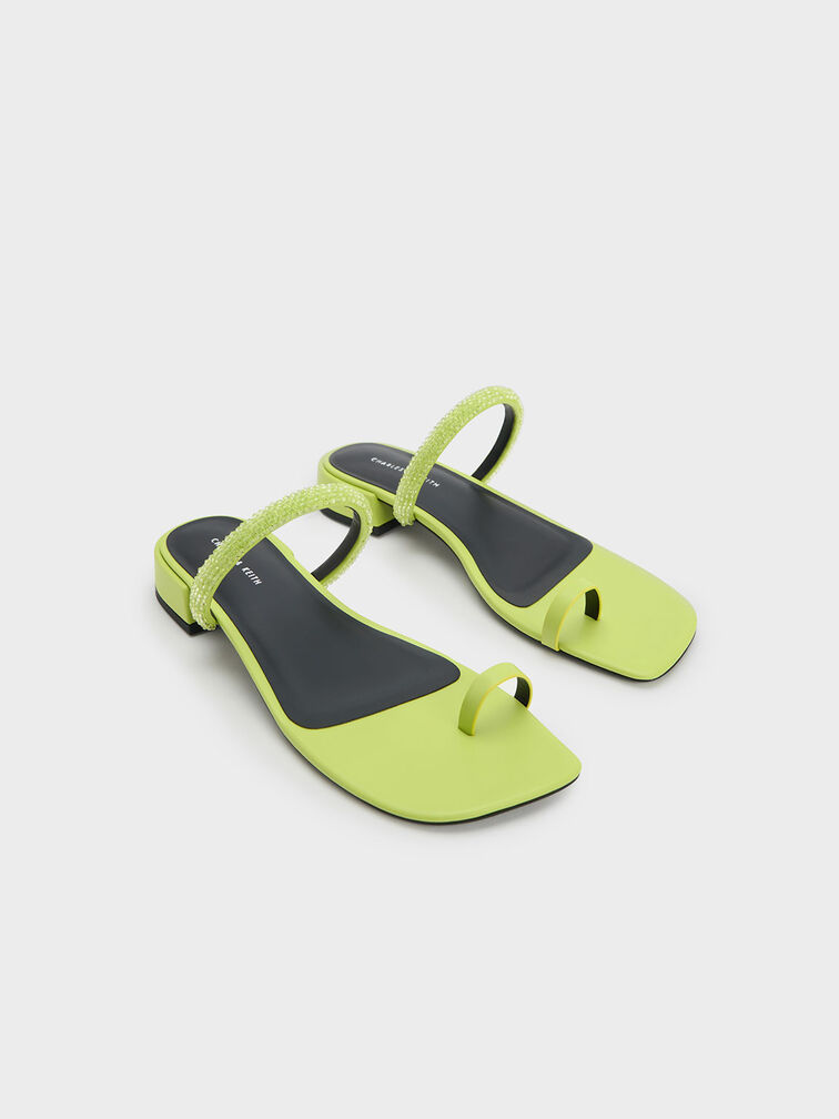 Beaded Toe-Ring Sandals, , hi-res