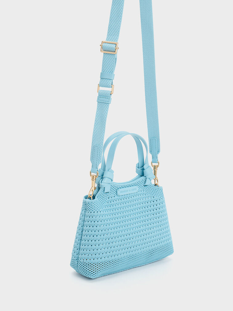 Ida Knotted Handle Knitted Tote Bag, , hi-res