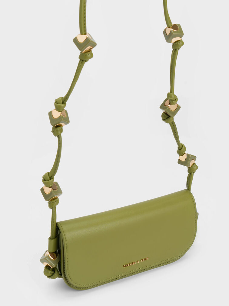 Cube Knotted Elongated Crossbody Bag, , hi-res