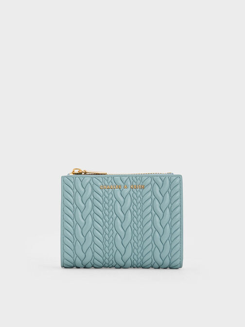 Apolline Textured Top-Zip Wallet, , hi-res