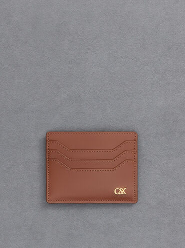 Carli Leather Multi-Slot Card Holder, Cognac, hi-res