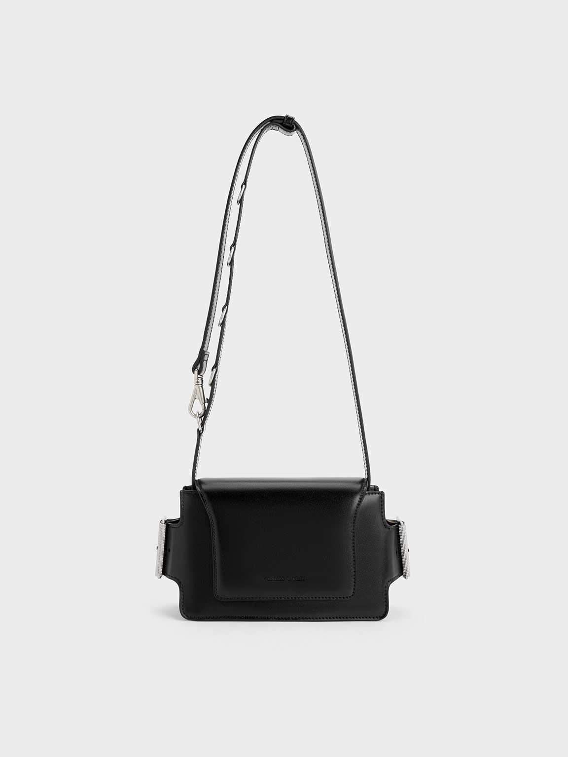 Buckle crossbody shop bag