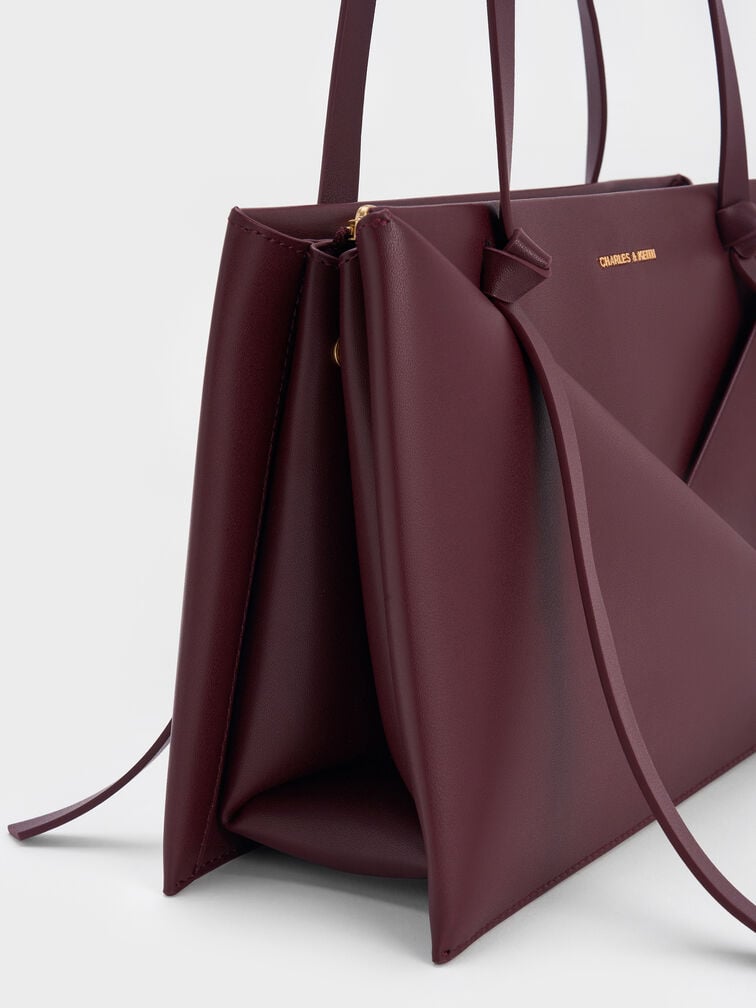 กระเป๋าโท้ททรงสี่เหลี่ยมผืนผ้ารุ่น Midori, สีไวน์เบอร์รี่เรด กระเป๋าโท้ททรงสี่เหลี่ยมผืนผ้ารุ่น Midori, สีไวน์เบอร์รี่เรด, hi-res