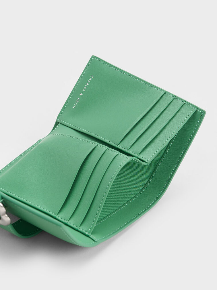 Petra Flower Buckle Wallet, สีเขียว, hi-res