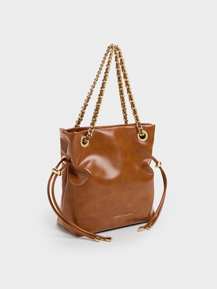 Arya Braided-Strap Double-Handle Crossbody Bag, Distressed Tan, hi-res