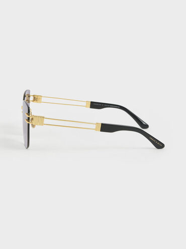 Rimless Butterfly Sunglasses, , hi-res