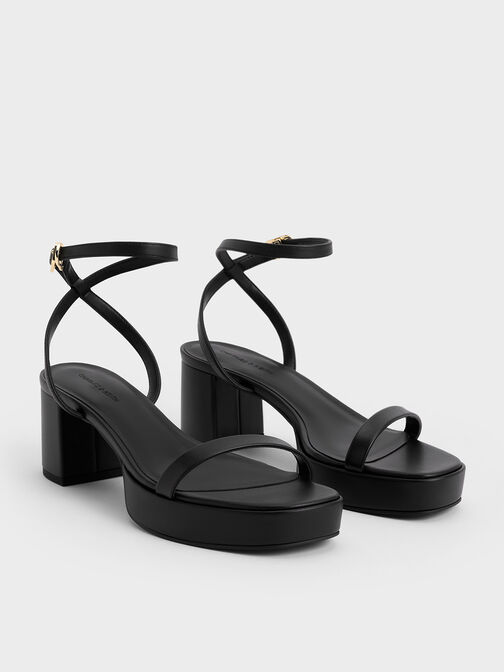 Thin-Strap Block Heel Sandals, , hi-res