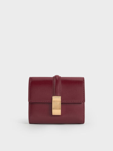 Wisteria Metallic-Accent Wallet, Burgundy, hi-res