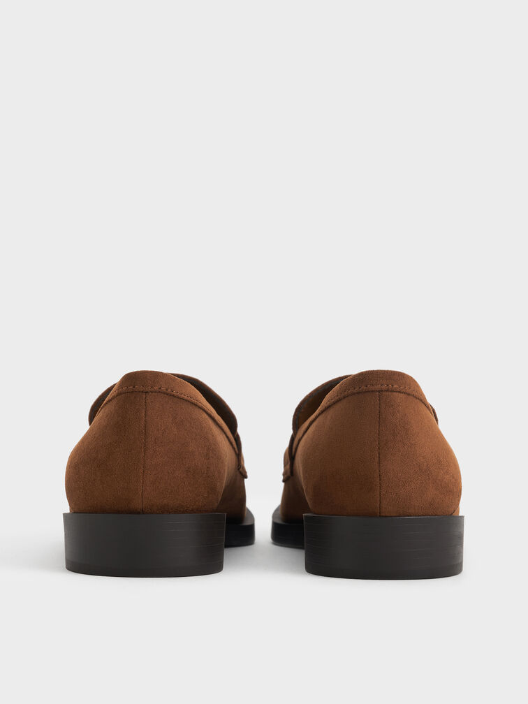 รองเท้าโลฟเฟอร์หนังกลับสังเคราะห์ดีเทลเมทัลลิครุ่น Marley, สีคอนยัค, hi-res