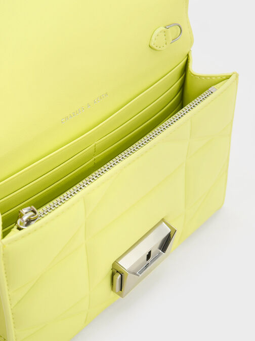 Blanche Chevron Chain-Strap Clutch, , hi-res