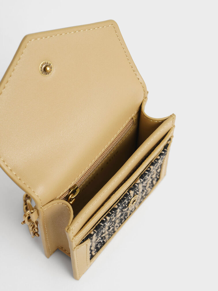 Tweed Chain-Link Card Holder, , hi-res