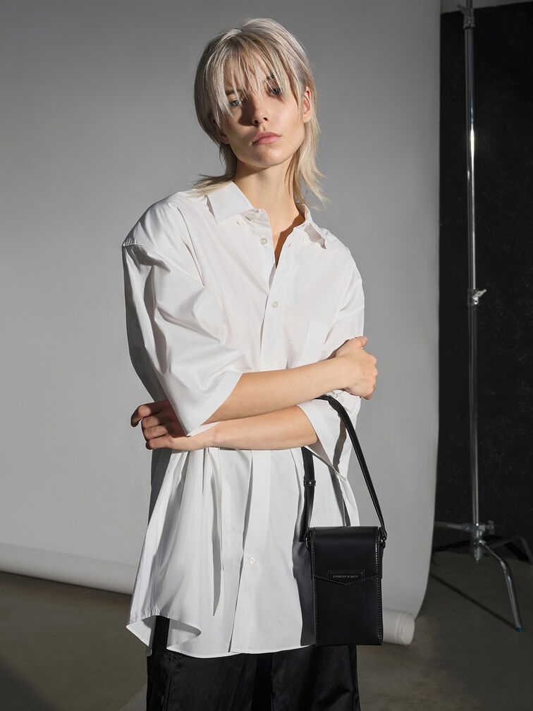 Mini Adelie Envelope Elongated Bag, Noir, hi-res