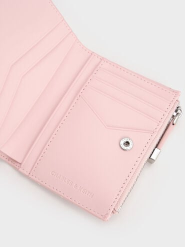 Duo Quilted Small Wallet, Cotton Candy Pink, hi-res