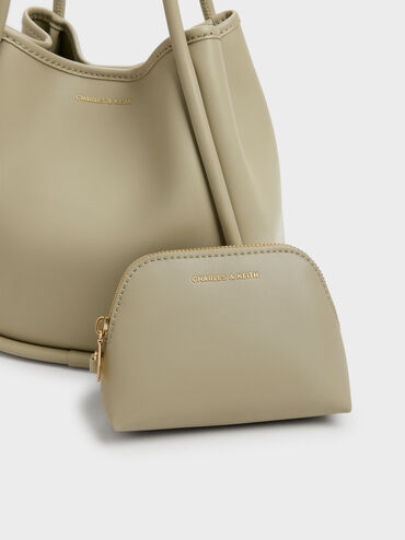 Mini Lyla Tubular Tote Bag, Pale Olive, hi-res