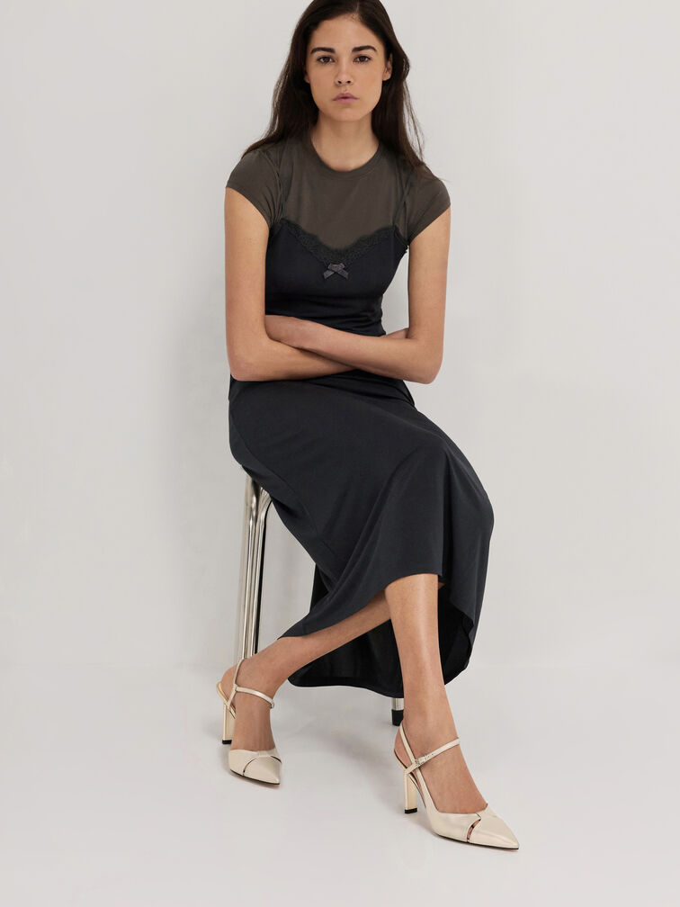 Pearlescent Leather Cut-Out Pointed-Toe Blade-Heel Pumps, Ivory, hi-res