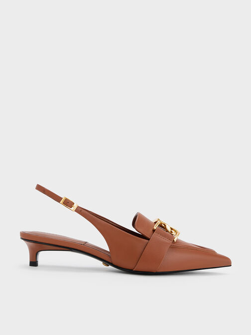 Gabine Leather Slingback Pumps, , hi-res