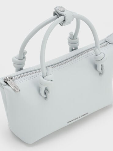 กระเป๋าโท้ทหูจับแบบปมรุ่น Sammie, สีซีซอลต์บลู, hi-res