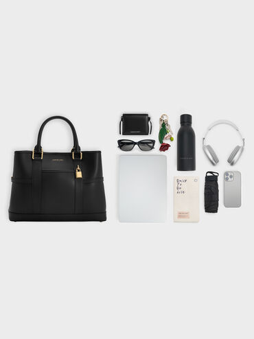 Scottie Tote Bag, Black, hi-res