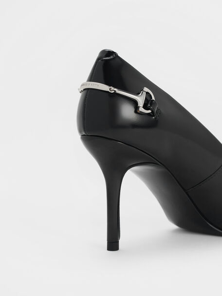 Erinna Metallic-Accent Pointed-Toe Pumps, Black Boxed, hi-res