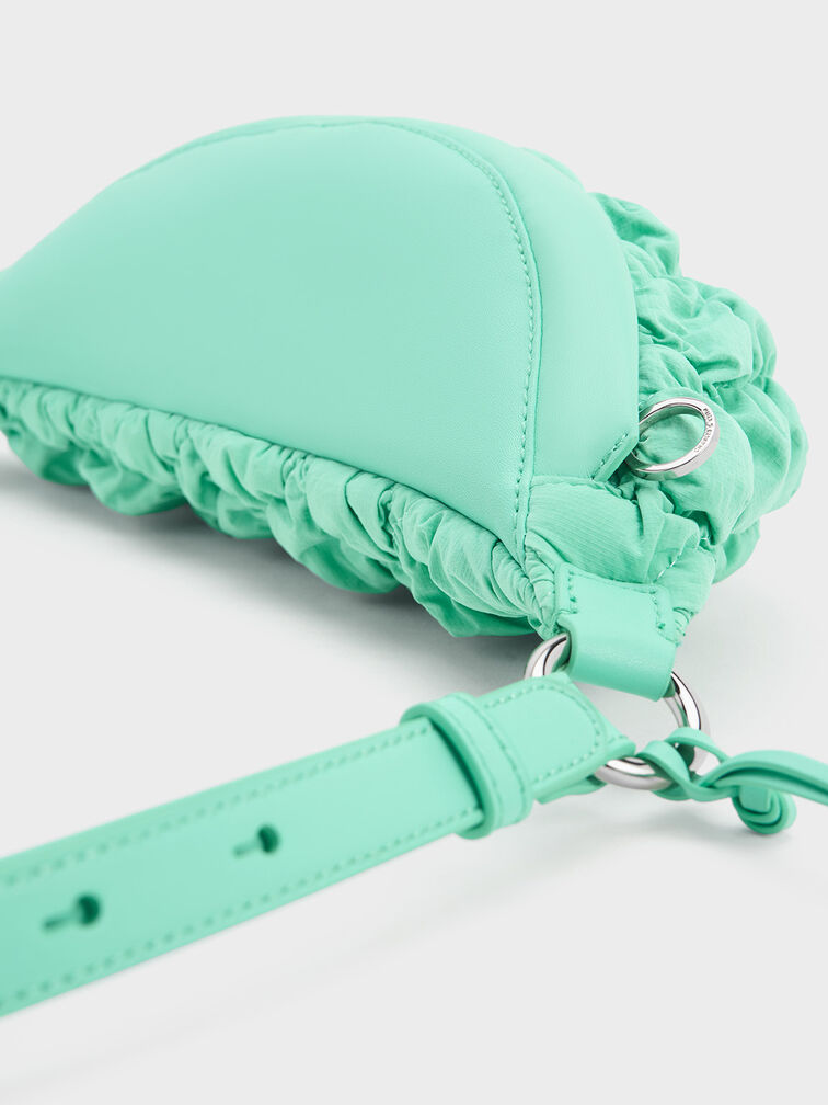 Ruched Nylon Bum Bag, , hi-res