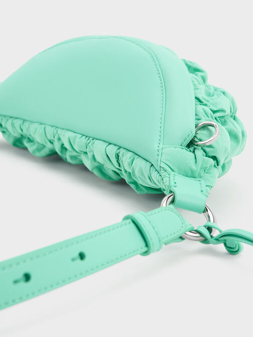 Ruched Nylon Bum Bag, , hi-res