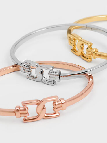 Gabine Cuff Bangle, Gold, hi-res
