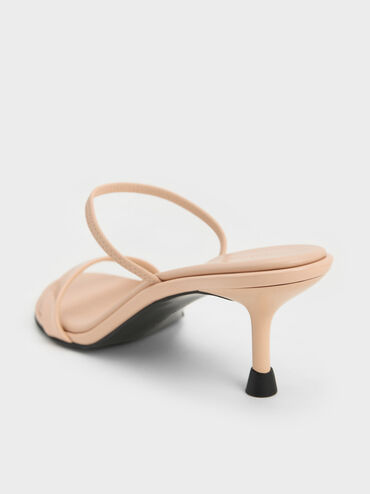 Patent Strap Kitten-Heel Slingback Pumps, Blush, hi-res