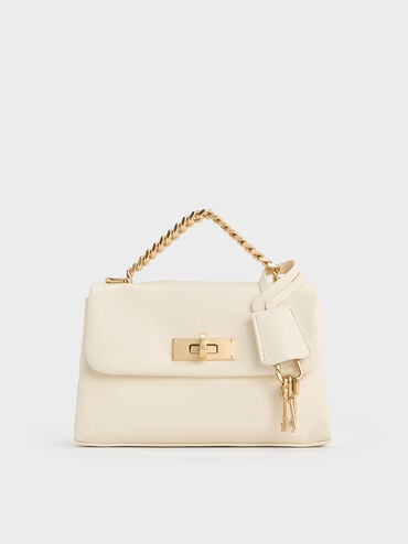 Mini Kerry Chain-Handle Crossbody Bag, Cream, hi-res