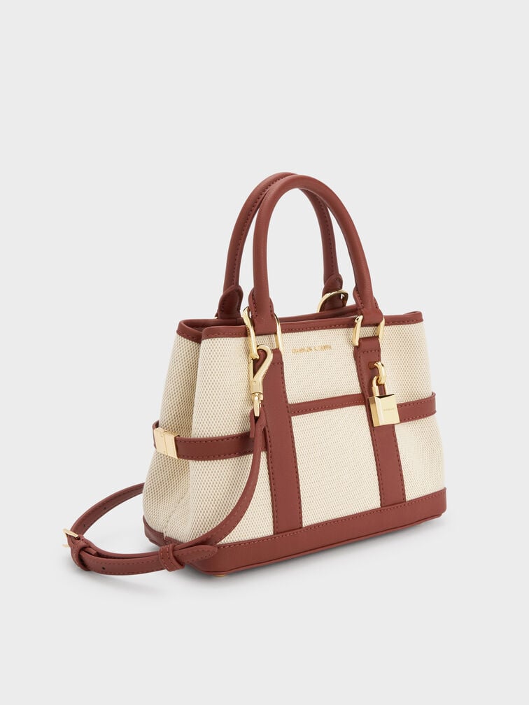 Mini Scottie Canvas Tote Bag, Brick, hi-res