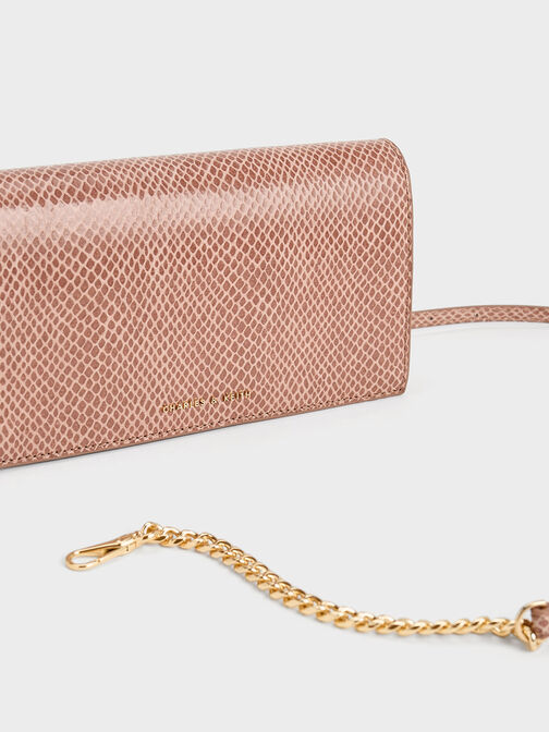 Tallulah Snake-Print Push-Lock Wallet, , hi-res