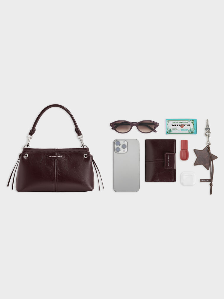 Noane Top Handle Bag, Wineberry Red, hi-res