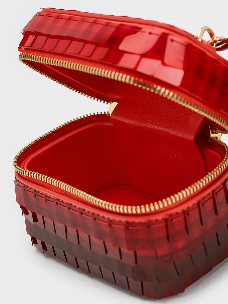 Disc-Embellished Vanity Pouch, , hi-res