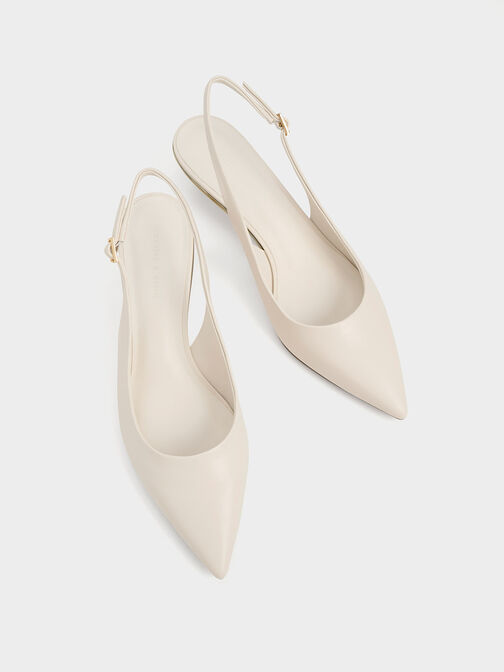 Pointed-Toe Slingback Pumps, , hi-res