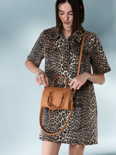 กระเป๋าโบว์ลิ่งรุ่น Everleigh, สีรัสเซ็ตบราวน์, hi-res