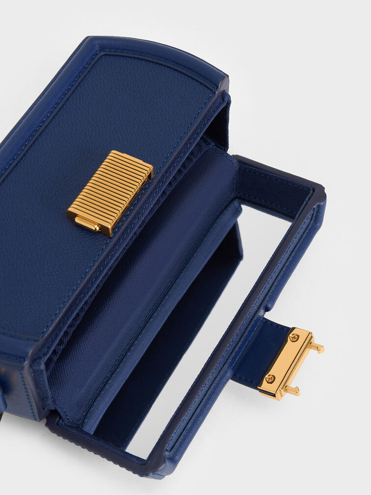 Leona Belted Geometric Clutch, , hi-res