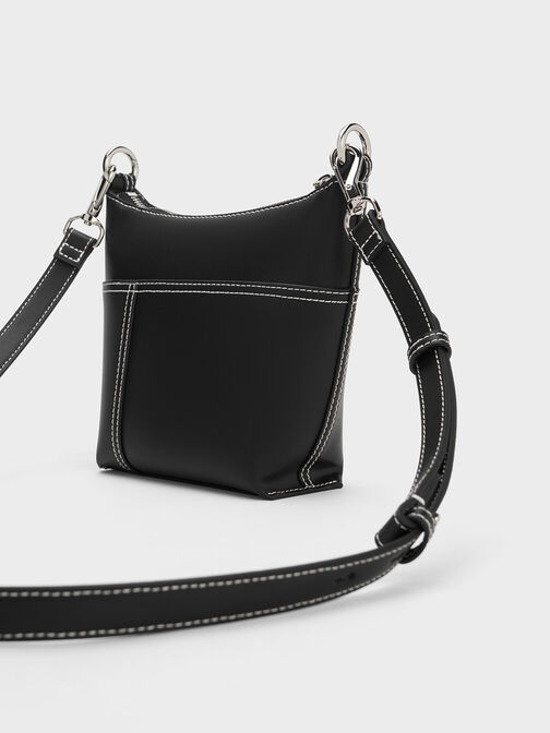 Anthea Contrast-Trim Shoulder Bag, , hi-res